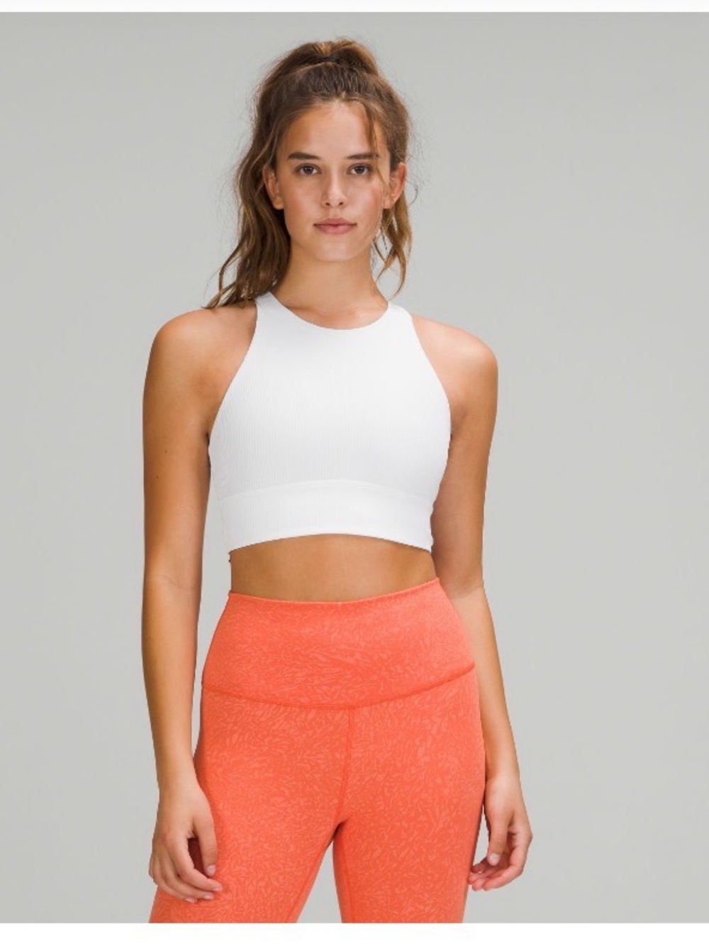 LULULEMON ENERGY RIBBED LONGLINE SPORTS BRA